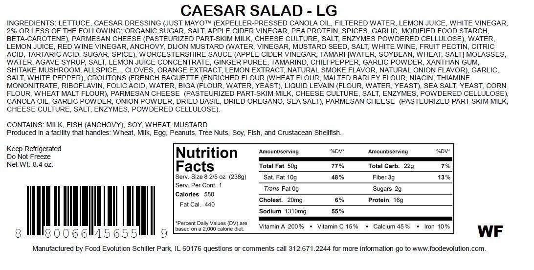 WHOLE FOODS MARKET Caesar Salad, 8.35 OZ