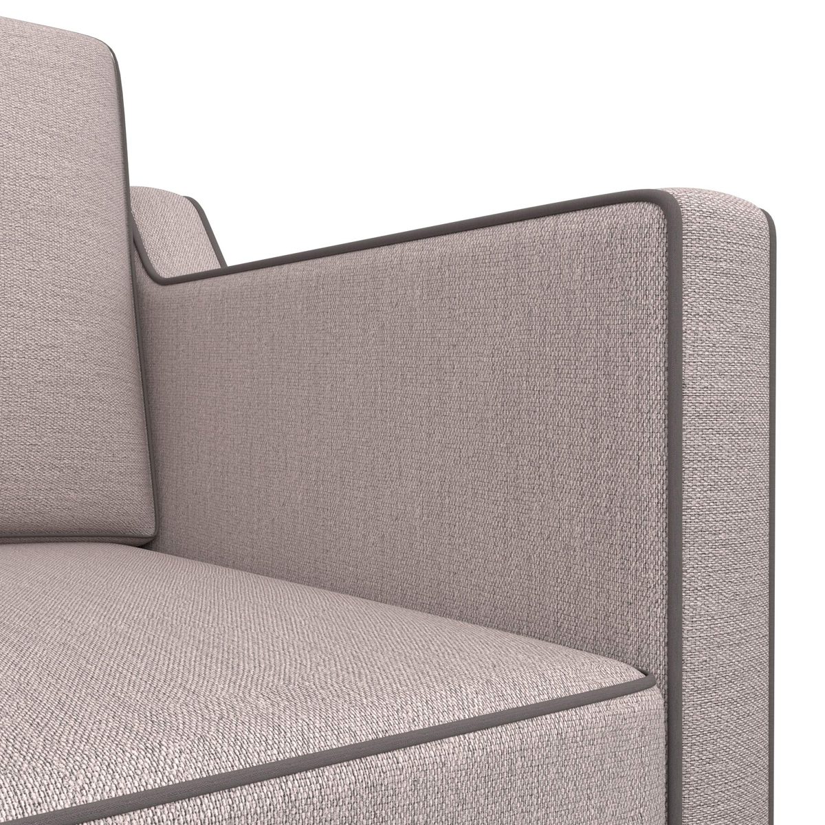 Amazon Brand - Solimo Eric Fabric 2 seater Sofa (Light Grey)