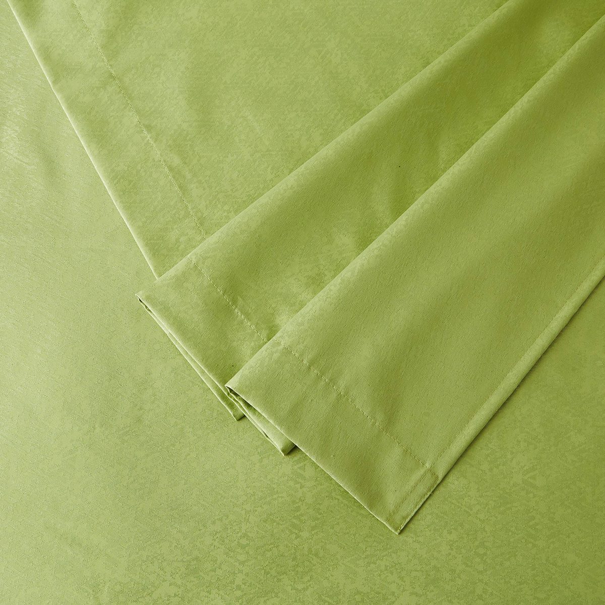 Amazon Brand - Solimo Magnolia Door Curtain, 7 feet - Set of 2 (Parrot Green)