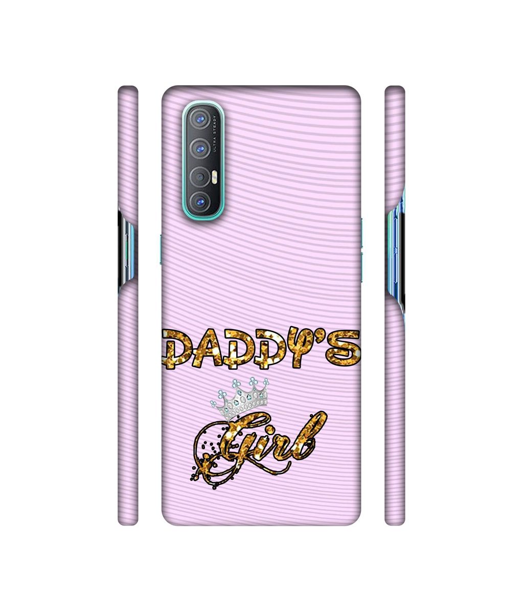 Amazon Brand - Solimo Designer Daddy's Girl in Glitter Pattern 3D Printed Hard Back Case Mobile Cover for Oppo Reno 3 Pro