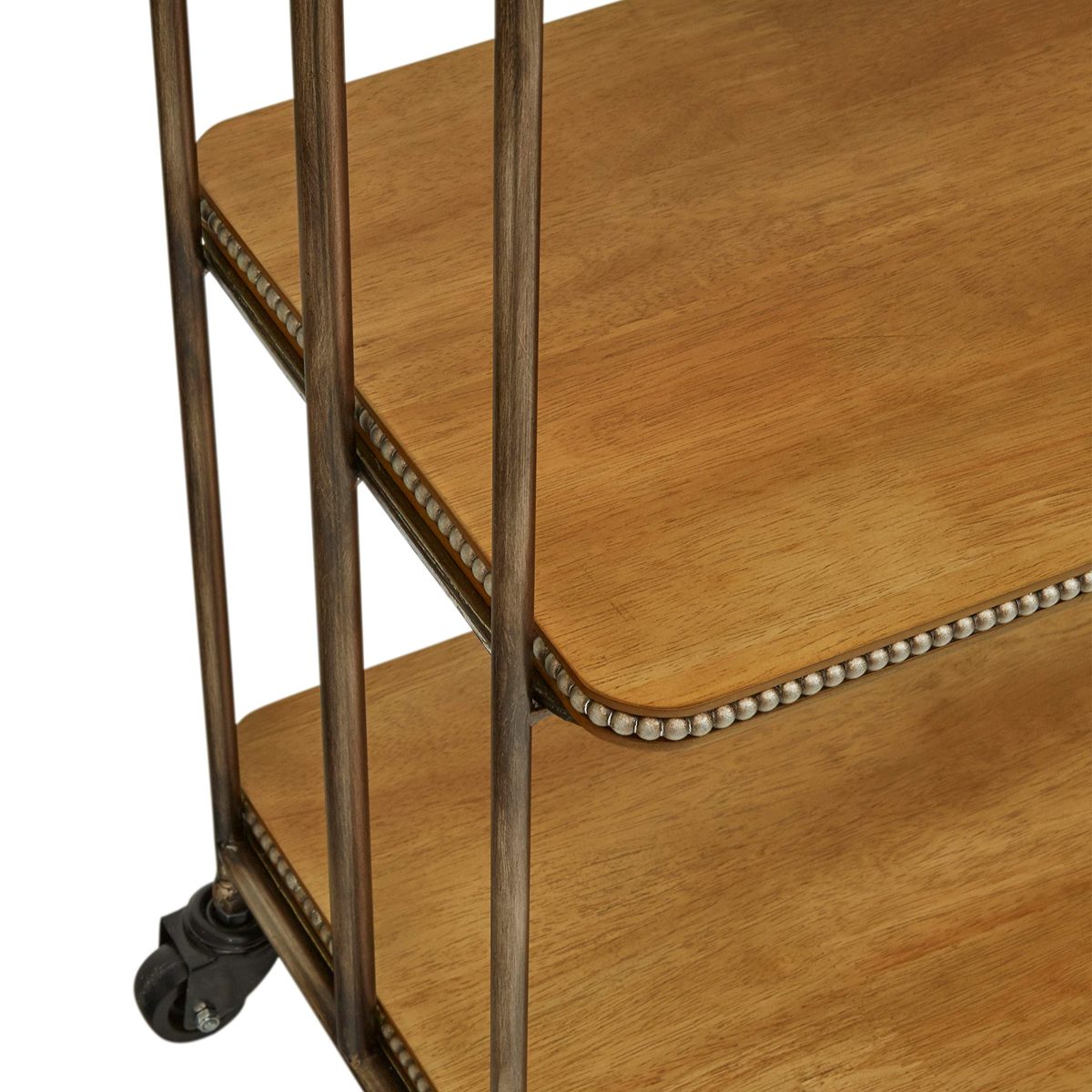 Stone & Beam Classic Serving Cart 40.98"H, Bronze, Natural
