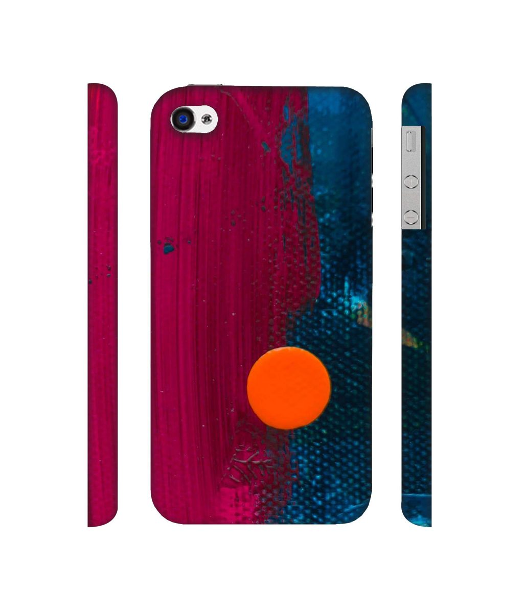 Amazon Brand - Solimo Designer Pink and Blue Brush Texture 3D Printed Hard Back Case Mobile Cover for Apple iPhone 4 / 4S