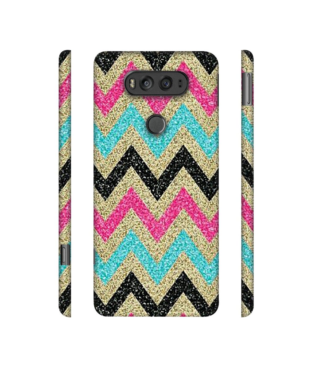 Amazon Brand - Solimo Designer Sparkle Zik Zak Texture 3D Printed Hard Back Case Mobile Cover for LG V20
