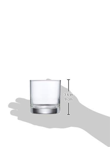 AmazonCommercial Old Fashion Rocks Whisky Glasses, 10 oz, Set of 12