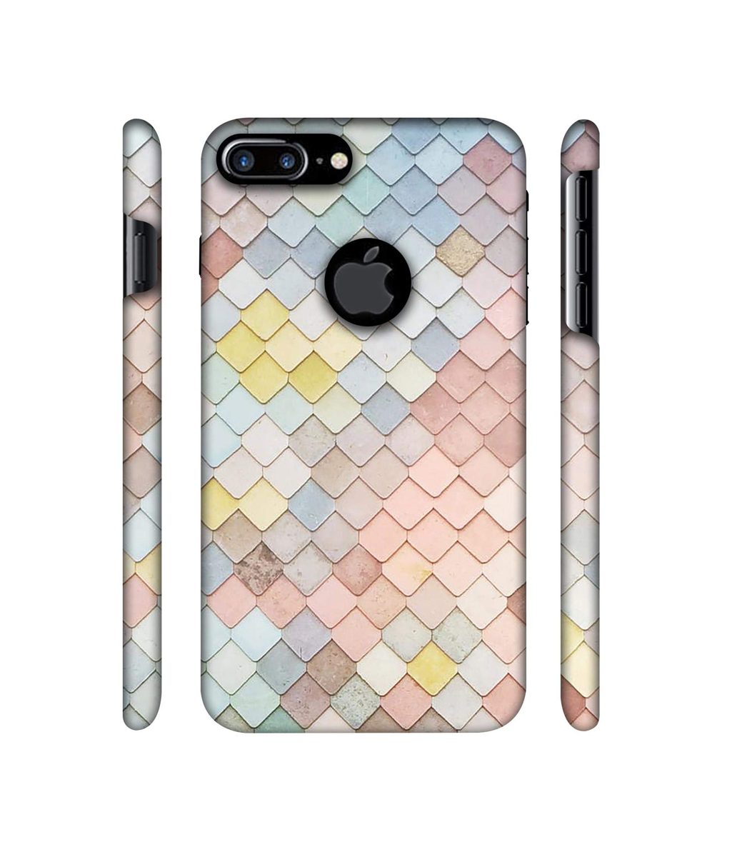 Amazon Brand - Solimo Designer Small Squre Texture 3D Printed Hard Back Case Mobile Cover for Apple iPhone 7 Plus (Logo Cut)