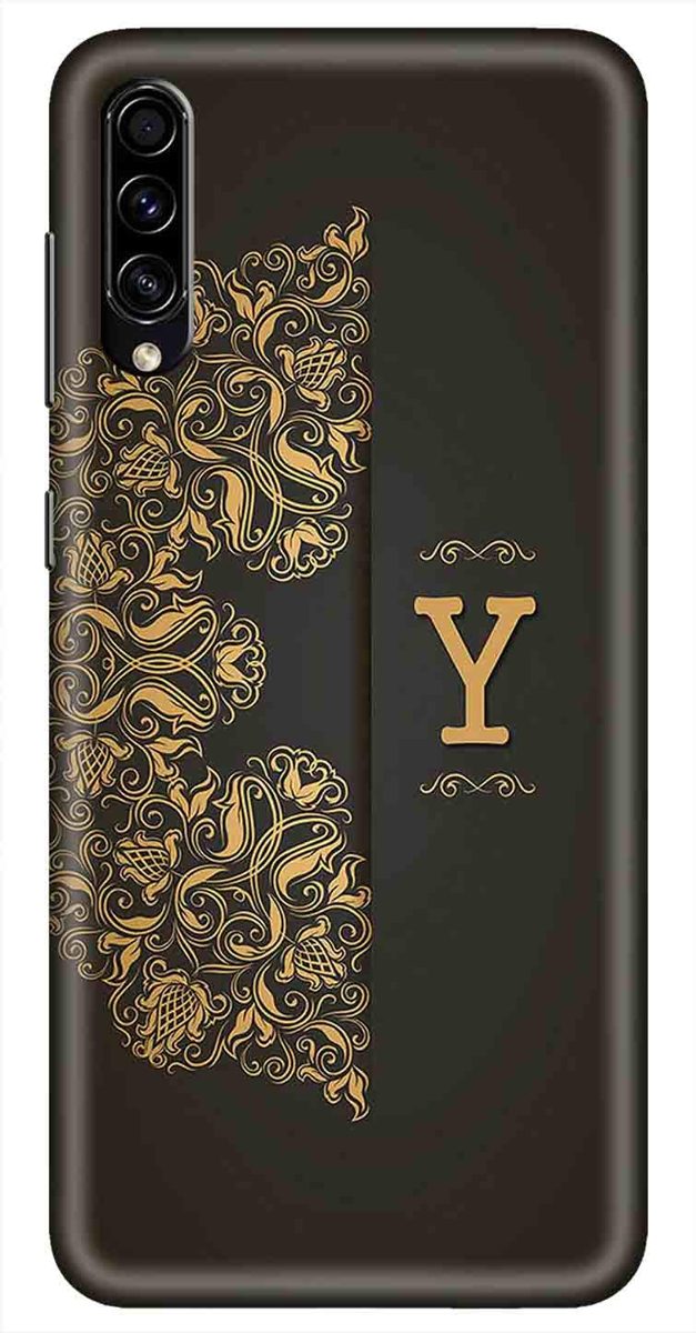 Amazon Brand - Solimo Designer Black Pattern Alphabet-Y 3D Printed Hard Back Case Mobile Cover for Samsung Galaxy A50s