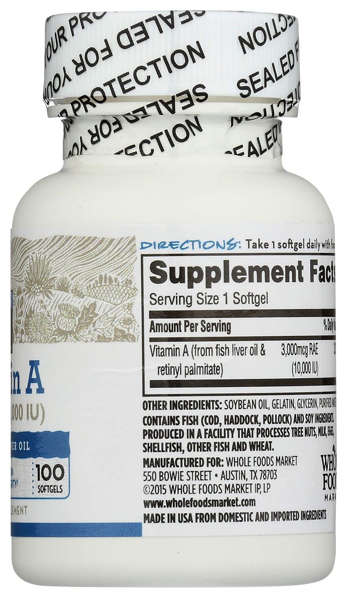 365 Everyday Value, Vitamin A 10 000 IU, 100 ct