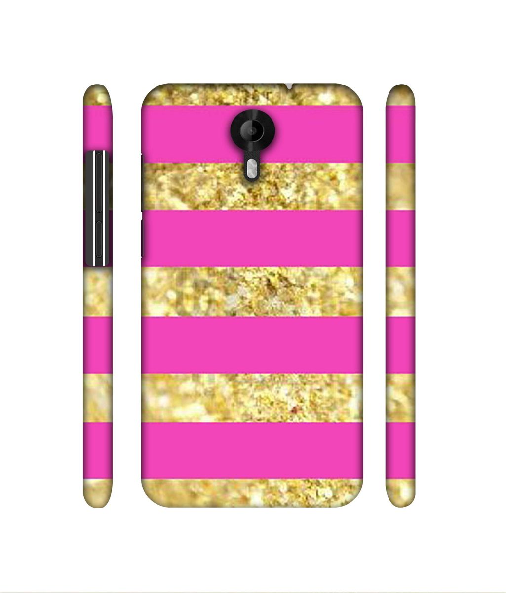 Amazon Brand - Solimo Designer Golden Stripes 3D Printed Hard Back Case Mobile Cover for Micromax Canvas Nitro 4G E455