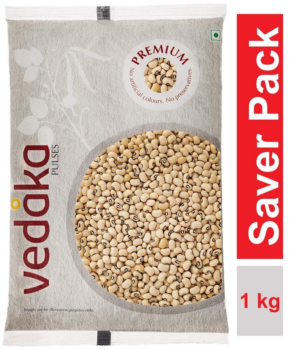 Amazon Brand - Vedaka Premium White Lobia, 1kg