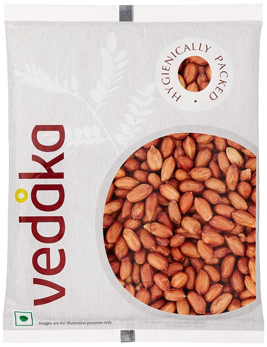 Amazon Brand - Vedaka Raw Peanuts, Red, 250g