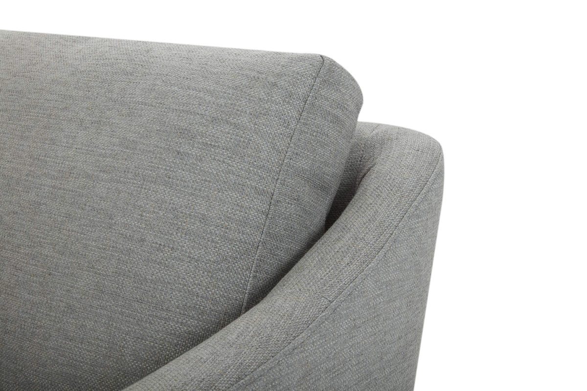 Amazon Brand – Rivet Alonzo Contemporary Upholstered Loveseat Sofa, 64"W, Light Grey