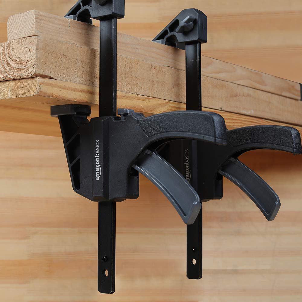 AmazonBasics 10-Piece Trigger Clamp Set - 2-Pieces 4-Inch, 4-Pieces 6-Inch