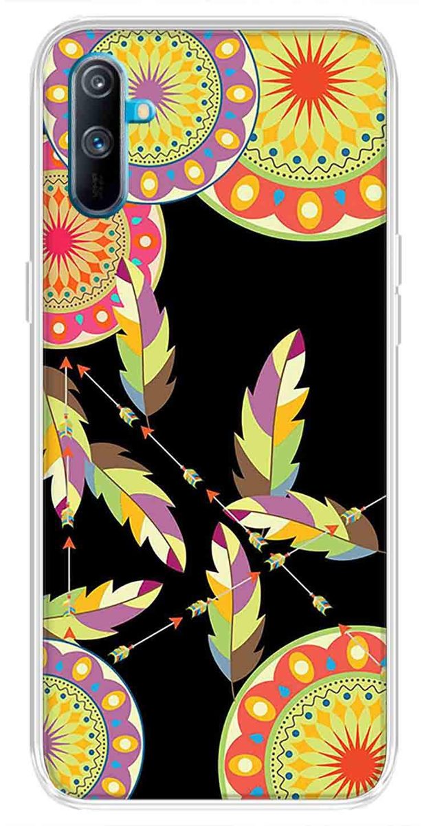 Amazon Brand - Solimo Designer Multicolor Dream Catcher Green Printed Soft Back Case Mobile Cover for Realme C3