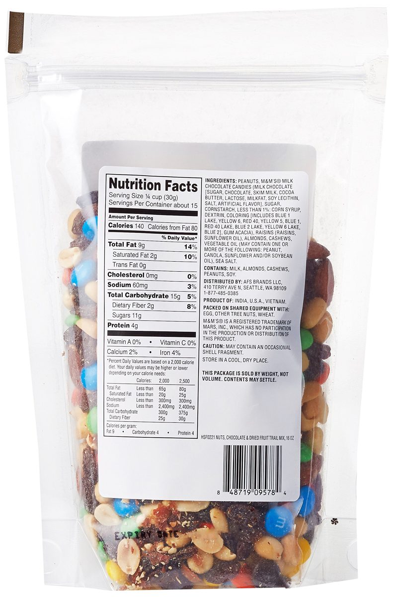 Amazon Brand - Happy Belly Chocolate & Dried Fruit Trail Mix, 16 oz
