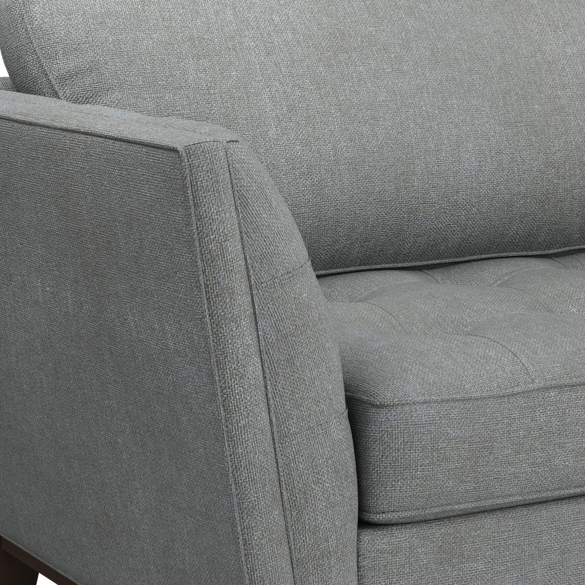 Amazon Brand – Stone & Beam Lyon Upholstered Chair-and-a-Half, 55"W, Steel