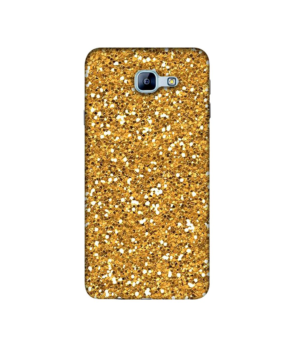 Amazon Brand - Solimo Designer Golden Sparkle 3D Printed Hard Back Case Mobile Cover for Samsung Galaxy A8 (2016)