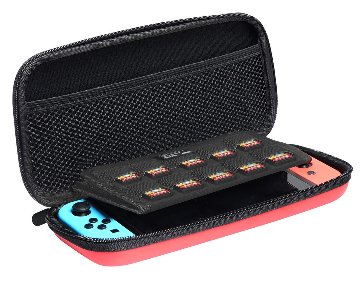 AmazonBasics Carrying Case for Nintendo Switch - Red