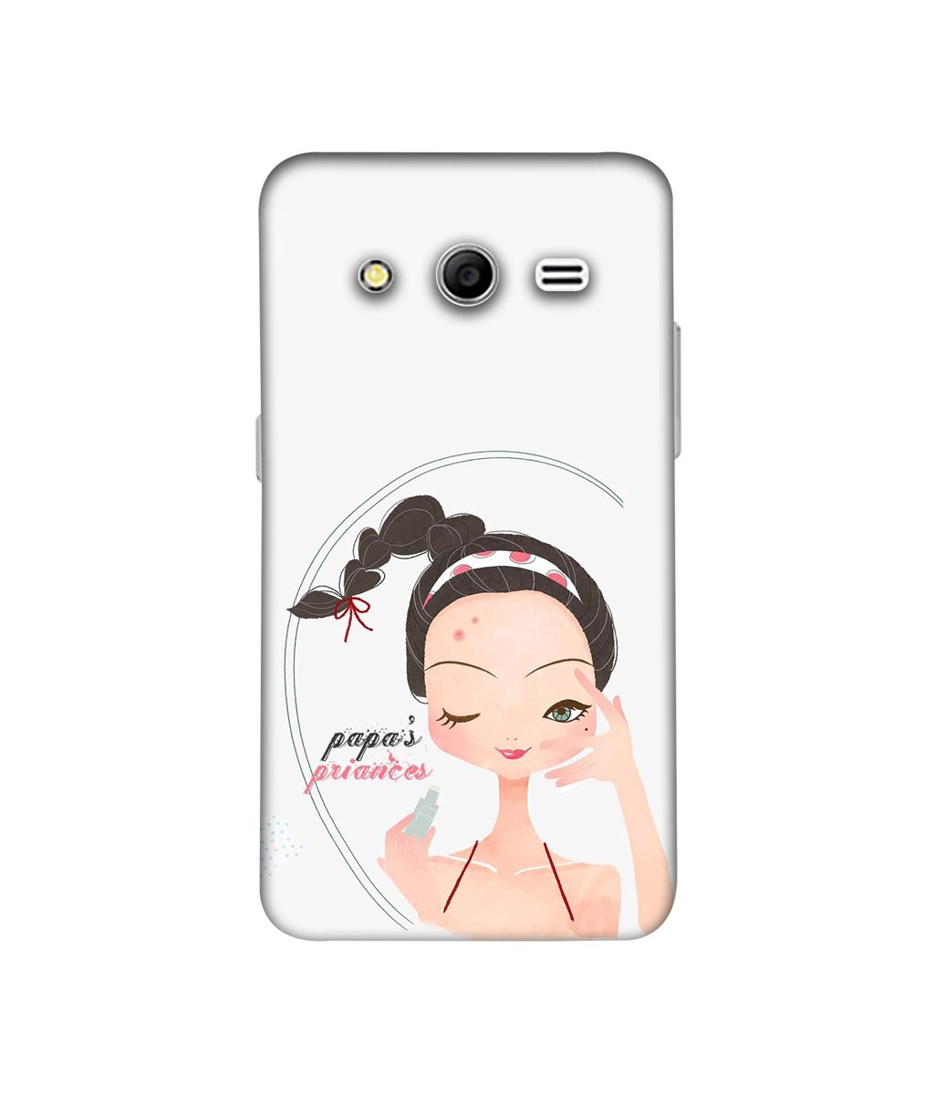 Amazon Brand - Solimo Designer Papa's Princess 3D Printed Hard Back Case Mobile Cover for Samsung Galaxy Core 2 G355H
