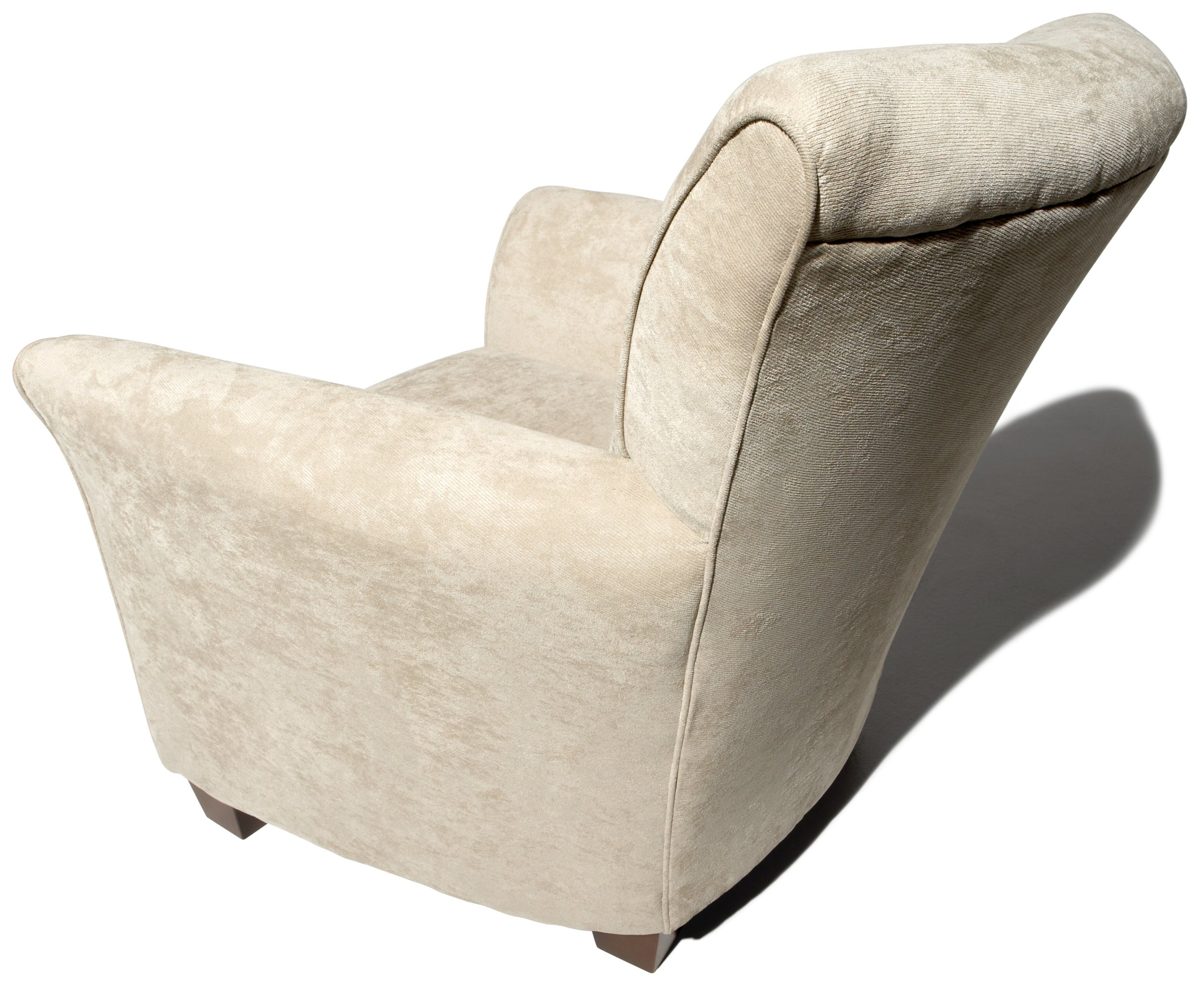 Pinzon Flared Arm and Back Accent Chair, Stone Microfiber