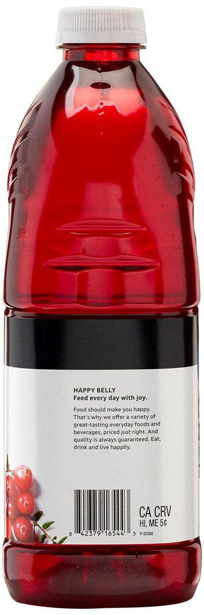 Amazon Brand - Happy Belly Cranberry Juice from Concentrate, 64 Ounce