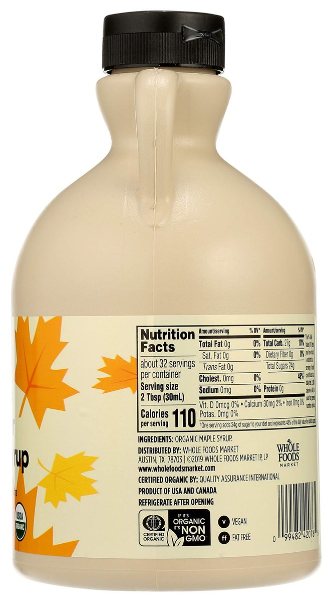 365 EVERYDAY VALUE Organic Grade A Amber Maple Syrup, 32 FZ