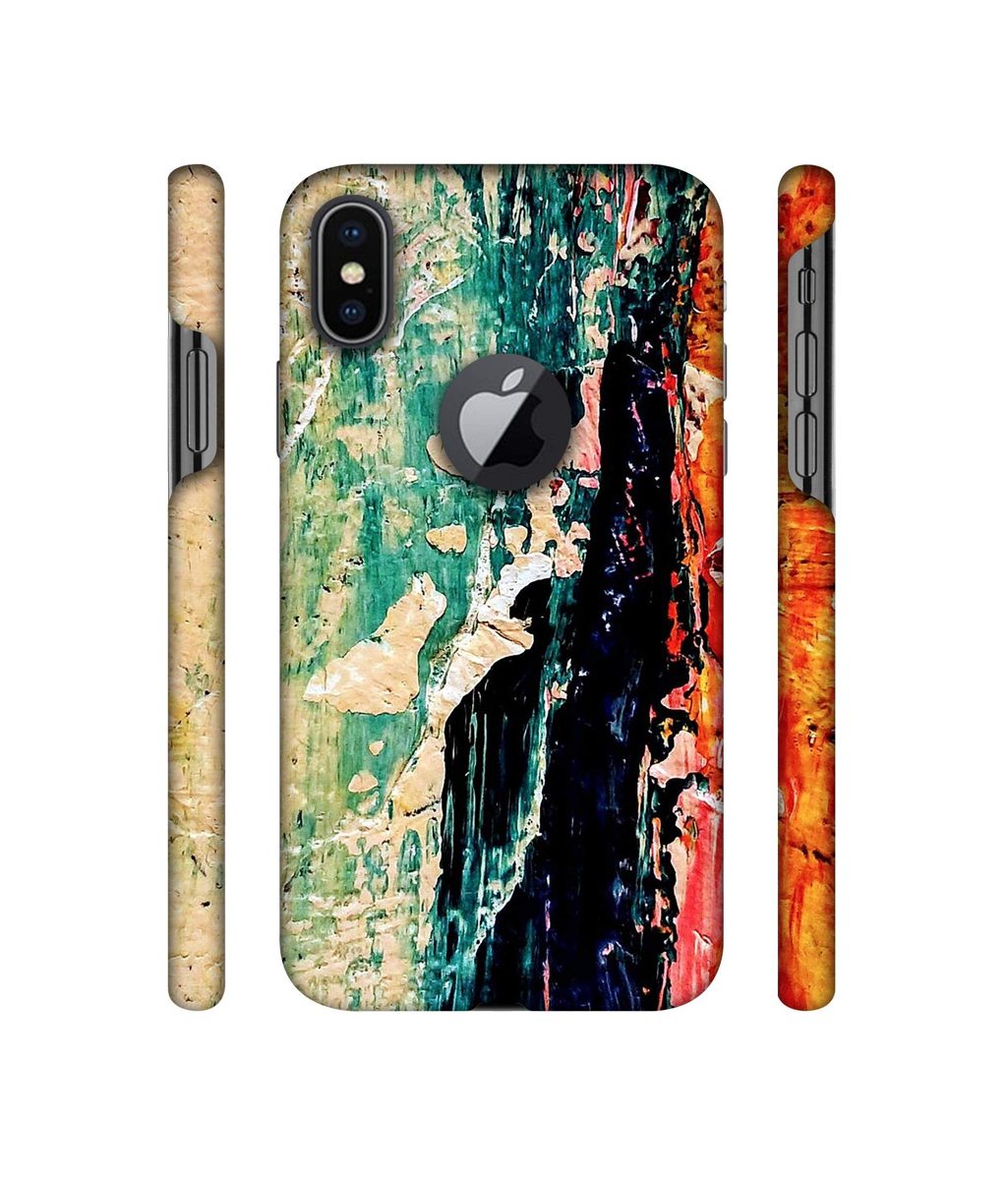 Amazon Brand - Solimo Designer Random Impression On Wall 3D Printed Hard Back Case Mobile Cover for Apple iPhone X (Logo Cut)