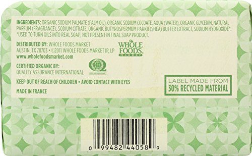 Whole Foods Market, Cucumber Lime Organic Triple Milled Soap, 8 Ounce