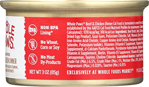 WHOLE PAWS Beef & Chicken Dinner Cat Food, 3 OZ