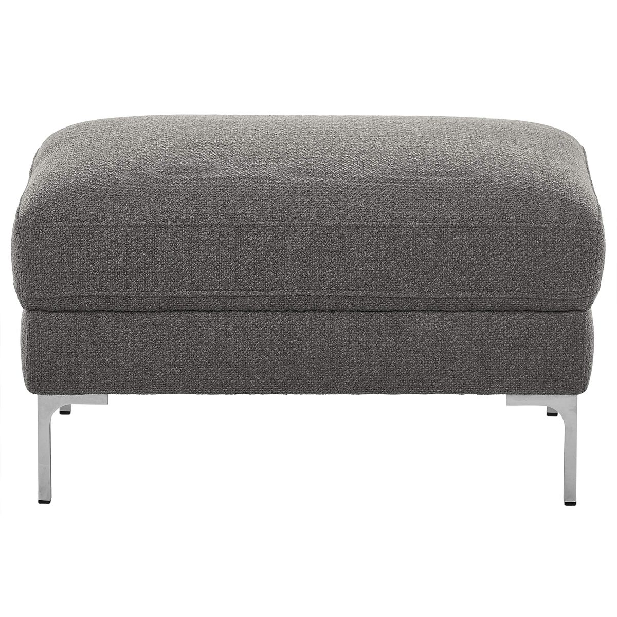 Amazon Brand – Rivet Abel Contemporary Ottoman, Fabric, 30"W, Charcoal