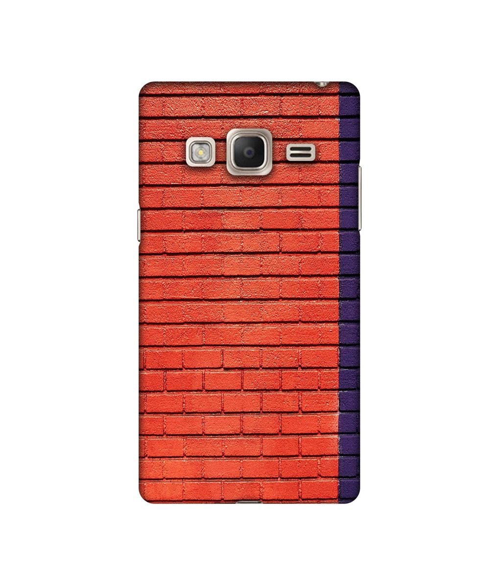 Amazon Brand - Solimo Designer Red and Purple Brick 3D Printed Hard Back Case Mobile Cover for Samsung Z3