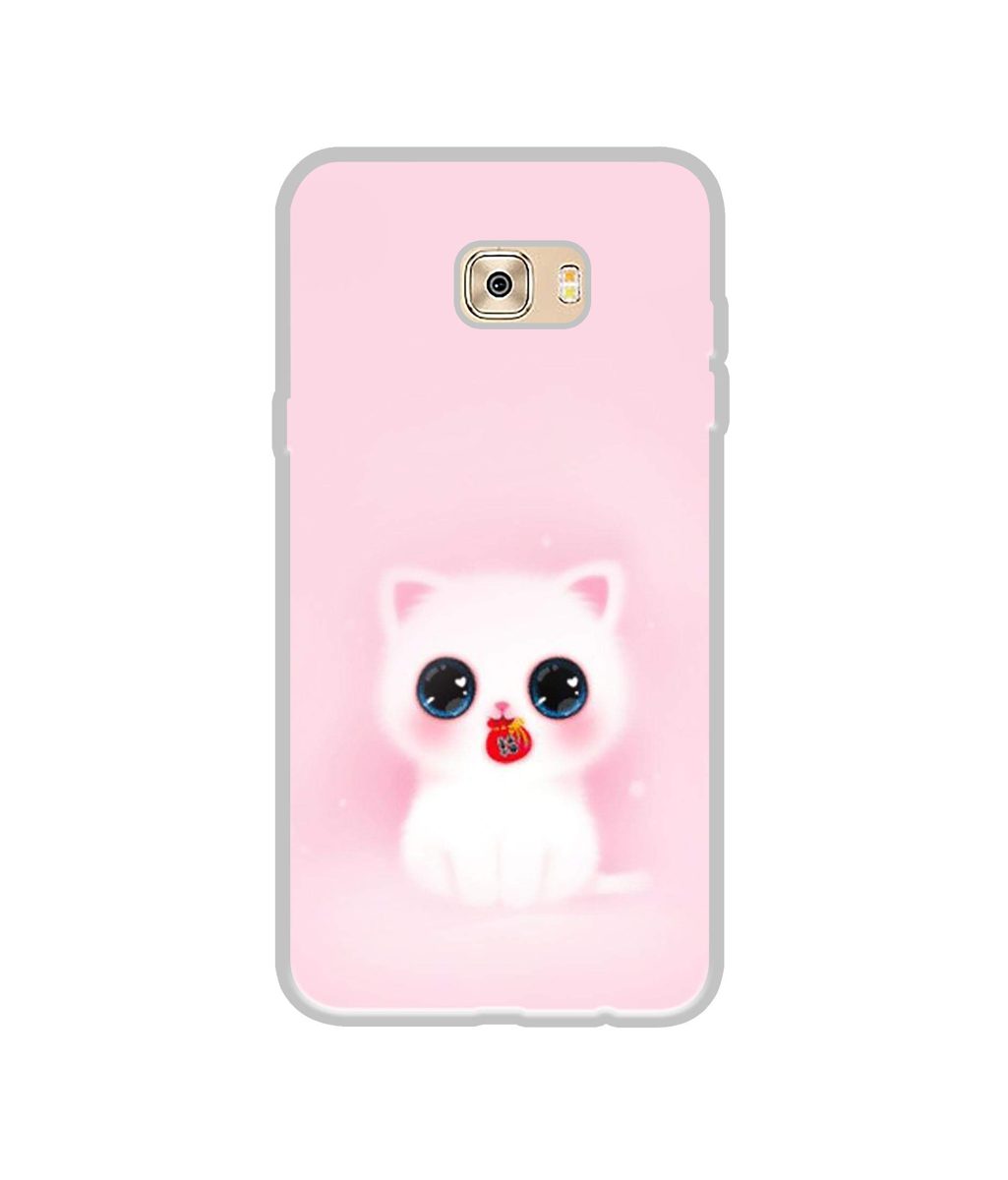 Amazon Brand - Solimo Designer Kitty UV Printed Soft Back Case Mobile Cover for Samsung Galaxy C7 Pro