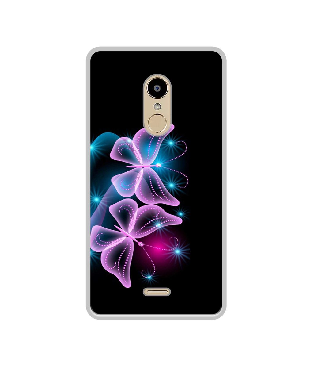 Amazon Brand - Solimo Designer Butterflies Neon Light UV Printed Soft Back Case Mobile Cover for Lyf Water 7