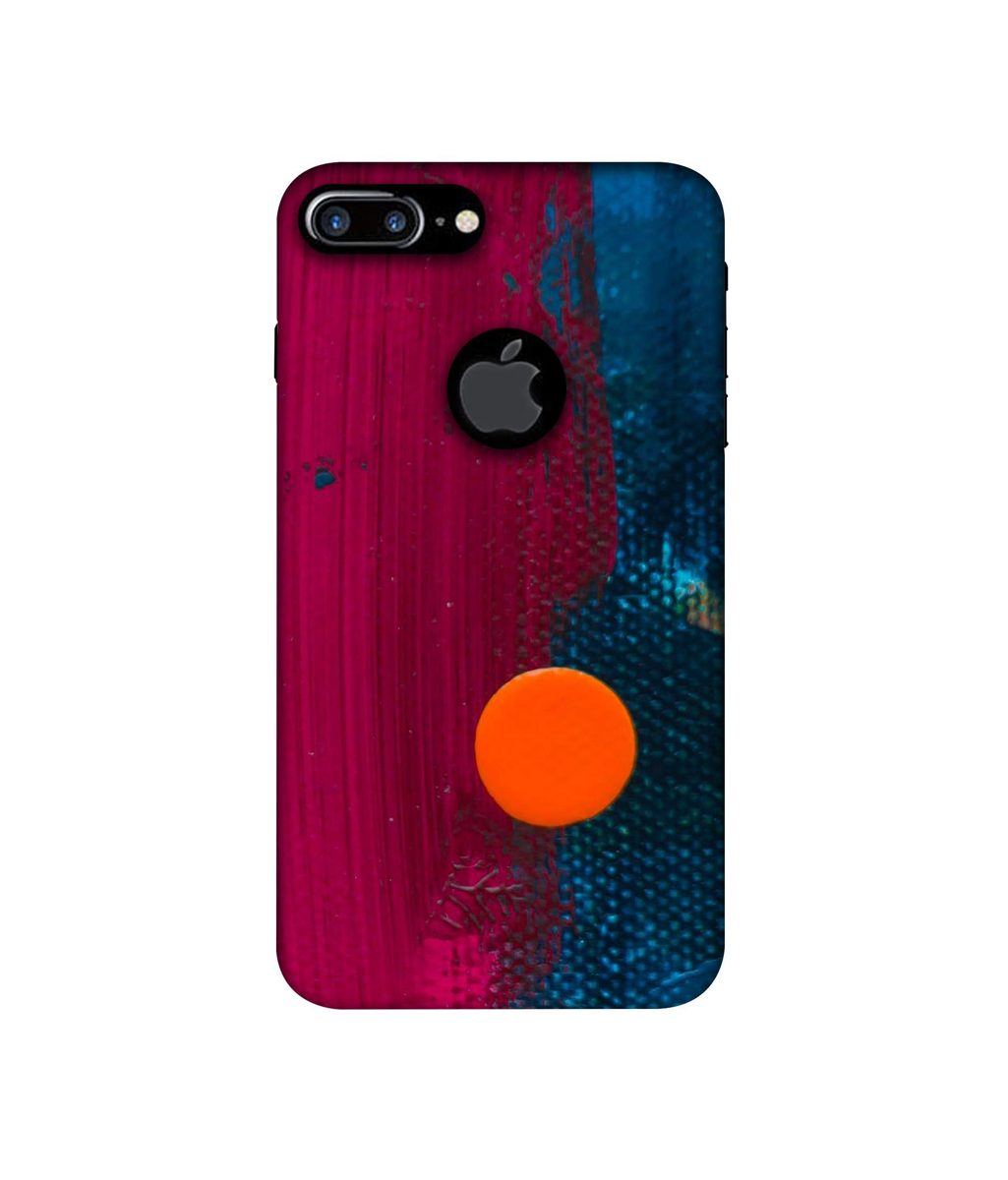 Amazon Brand - Solimo Designer Pink and Blue Brush Texture 3D Printed Hard Back Case Mobile Cover for Apple iPhone 7 Plus (Logo Cut)