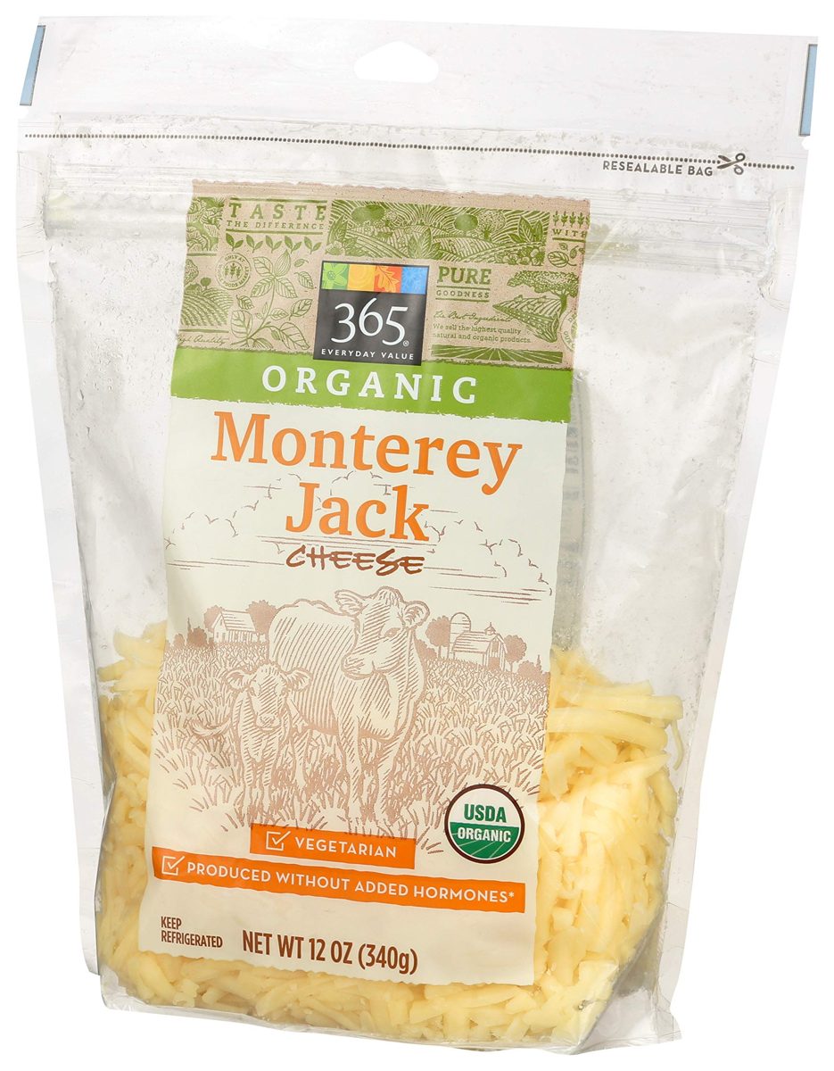 365 Everyday Value, Organic Monterey Jack Cheese, Shredded, 12 oz