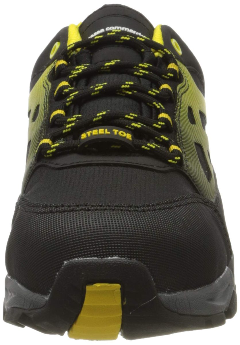 AmazonCommercial Steel Toe Cap Safety Shoes for Men Women Protective Industrial Trainers Work Shoes for Construction Site Black/Yellow Size 46
