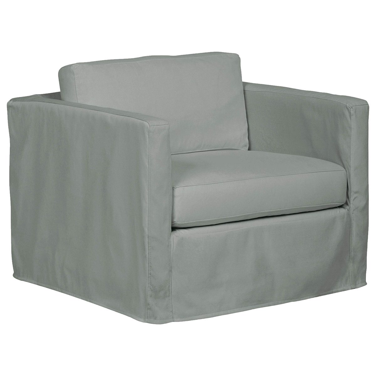 Amazon Brand – Stone & Beam Andover Slipcover Chair, 38"W, Spa-Colored Fabric