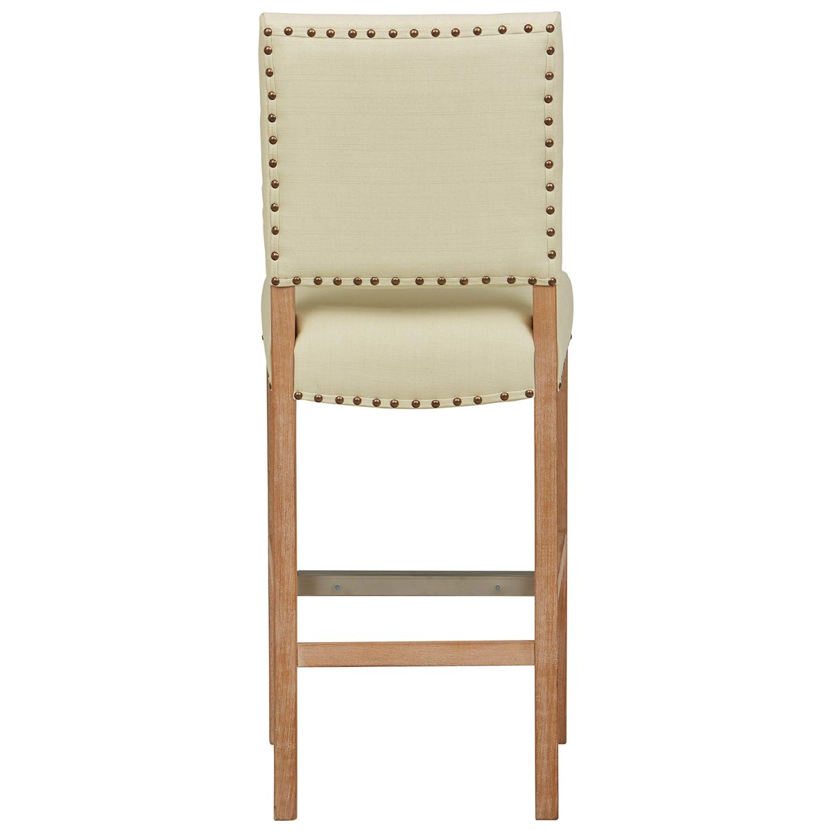 Amazon Brand – Stone & Beam Leon Modern Farmhouse Kitchen Counter Bar stool, 42"H, Ivory