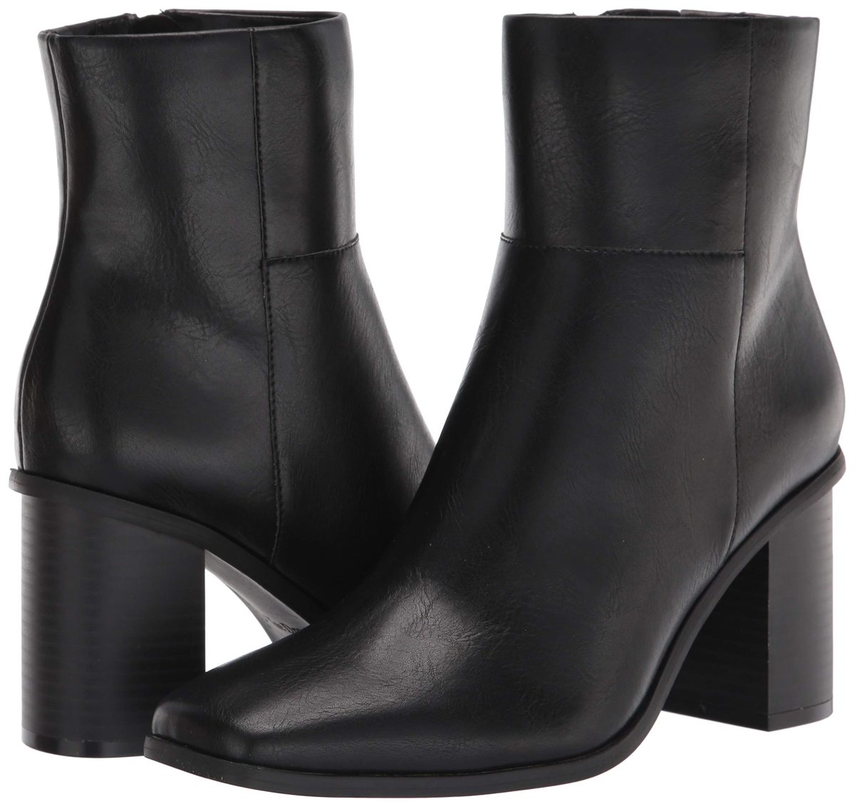 The Drop Women's Ibita High Heel Side Zip Ankle Boot, Black, 8 B US