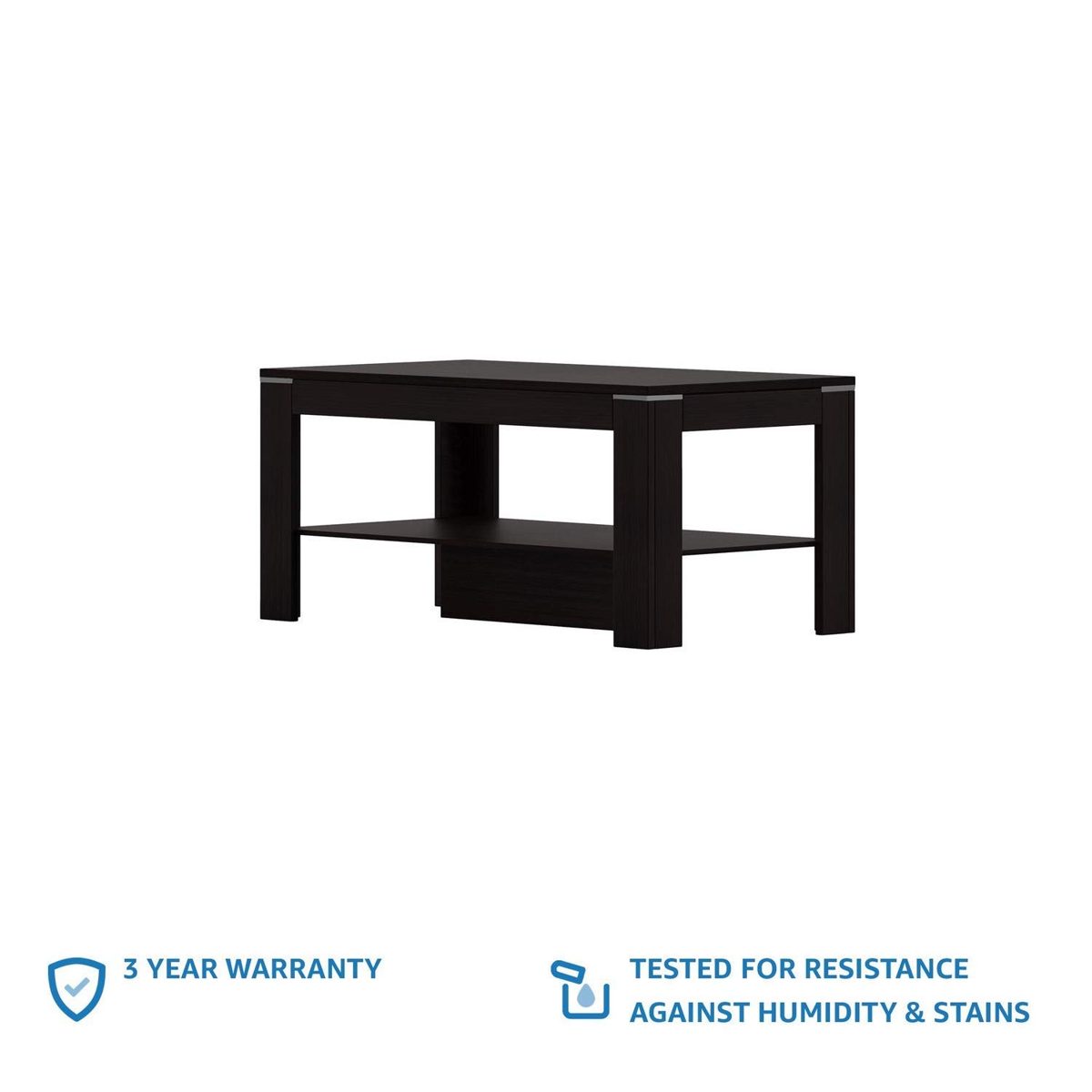 Amazon Brand - Solimo Ginger Engineered Wood Coffee Table (Espresso Finish)