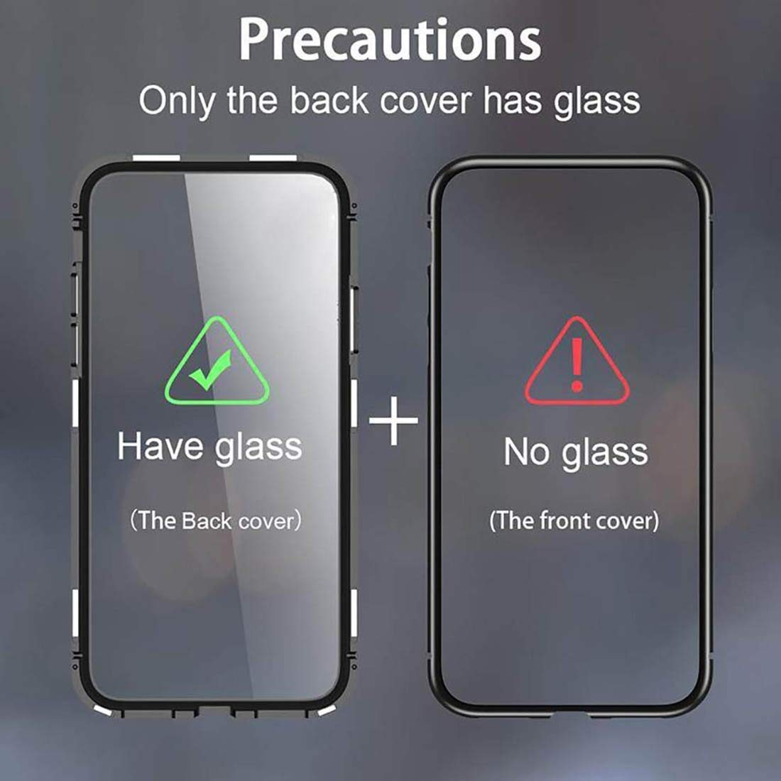 Amazon Brand - Solimo Magnetic Metal Frame Mobile Cover (Bumper Glass Back) for Samsung Galaxy M20 (Blue)