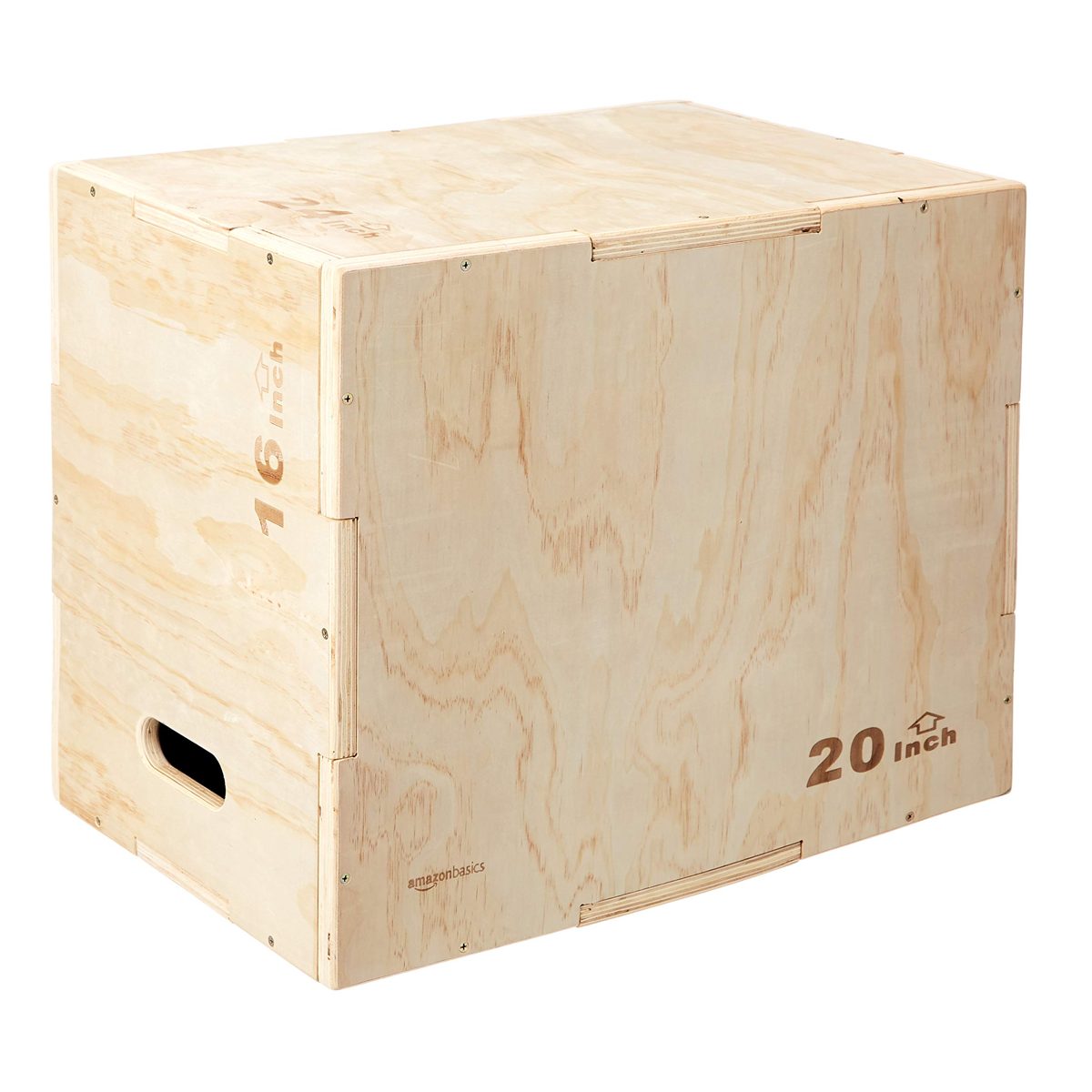 AmazonBasics Wood Plyometric Box, 16"x20"x24"