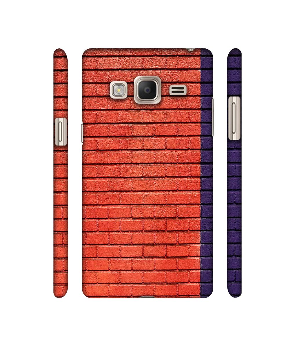 Amazon Brand - Solimo Designer Red and Purple Brick 3D Printed Hard Back Case Mobile Cover for Samsung Z3