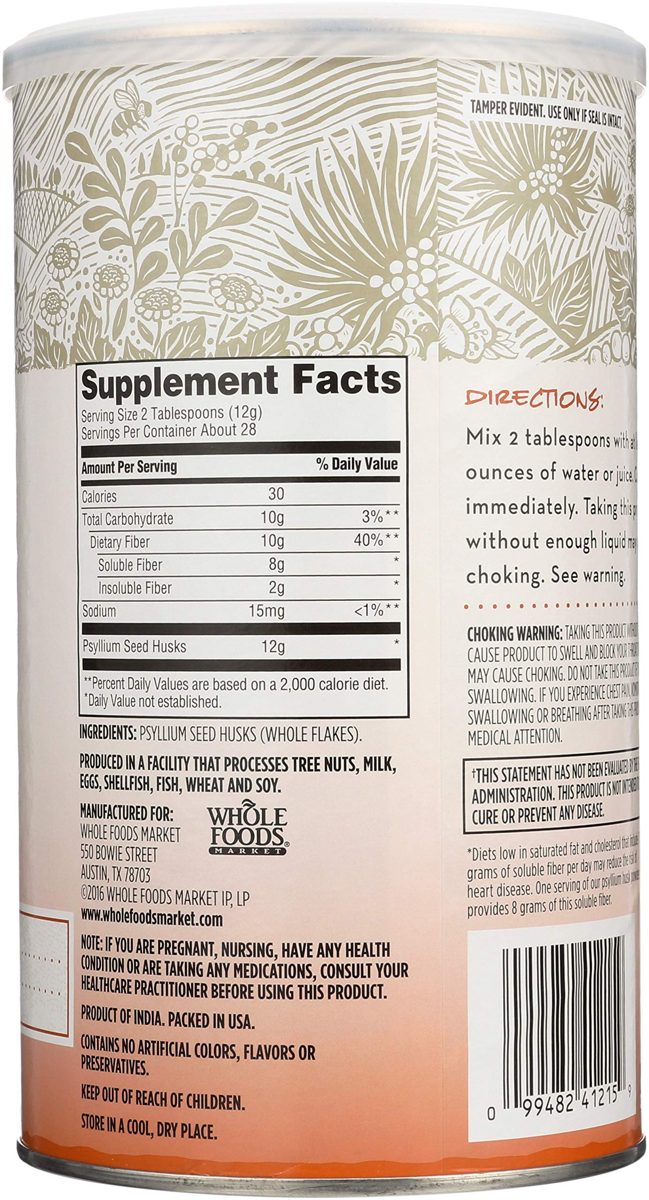 365 Everyday Value, Psyllium Husk Whole Flakes, 12 oz