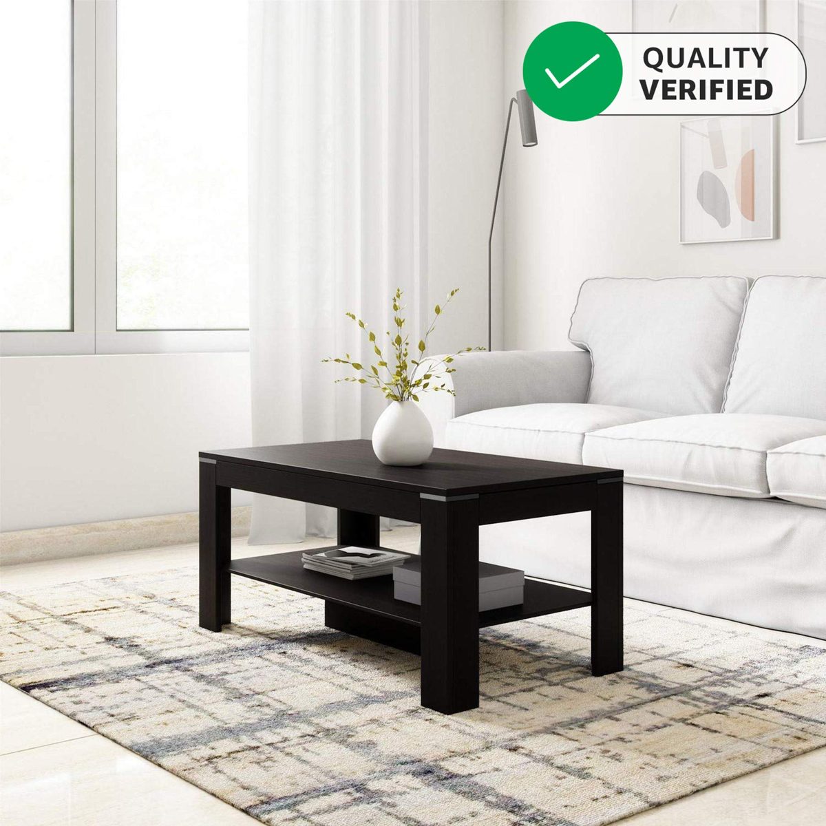 Amazon Brand - Solimo Ginger Engineered Wood Coffee Table (Espresso Finish)