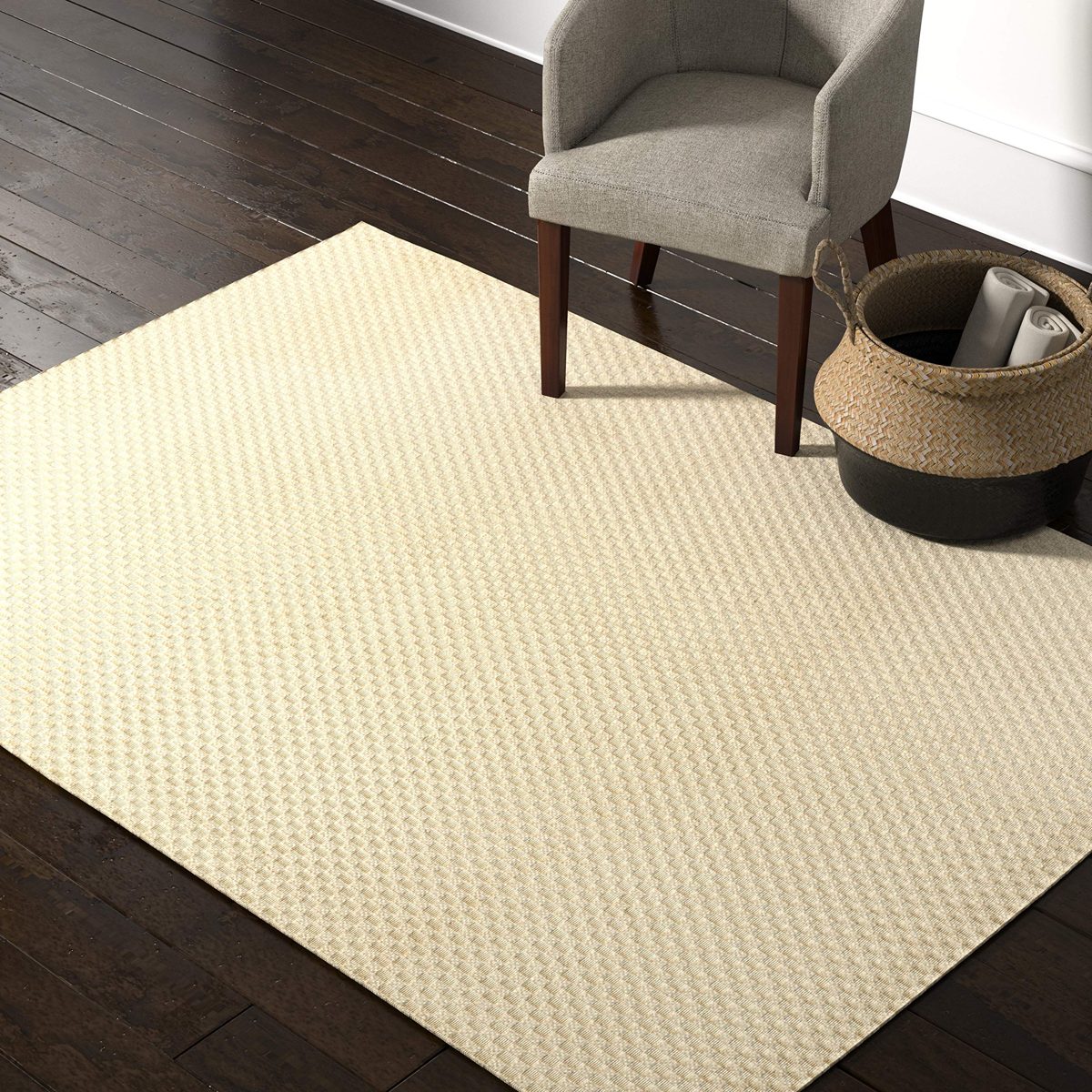 Rivet Textured Zen Hand-Woven Jute Area Rug