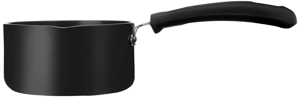 Amazon Brand - Solimo Hard Anodized Saucepan with Bakelite Handle (14cm, 900ml)