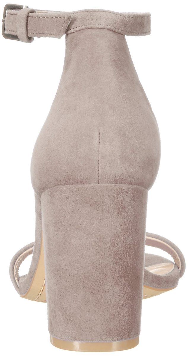 206 Collective Amazon Brand Women's Loyal Block Heel Dress Sandal-High Heeled, Blush Suede, 6.5 B US