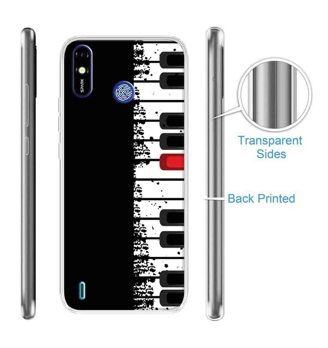 Amazon Brand - Solimo Designer Multicolor Music Printed Soft Back Case Mobile Cover for Tecno Spark Go Plus