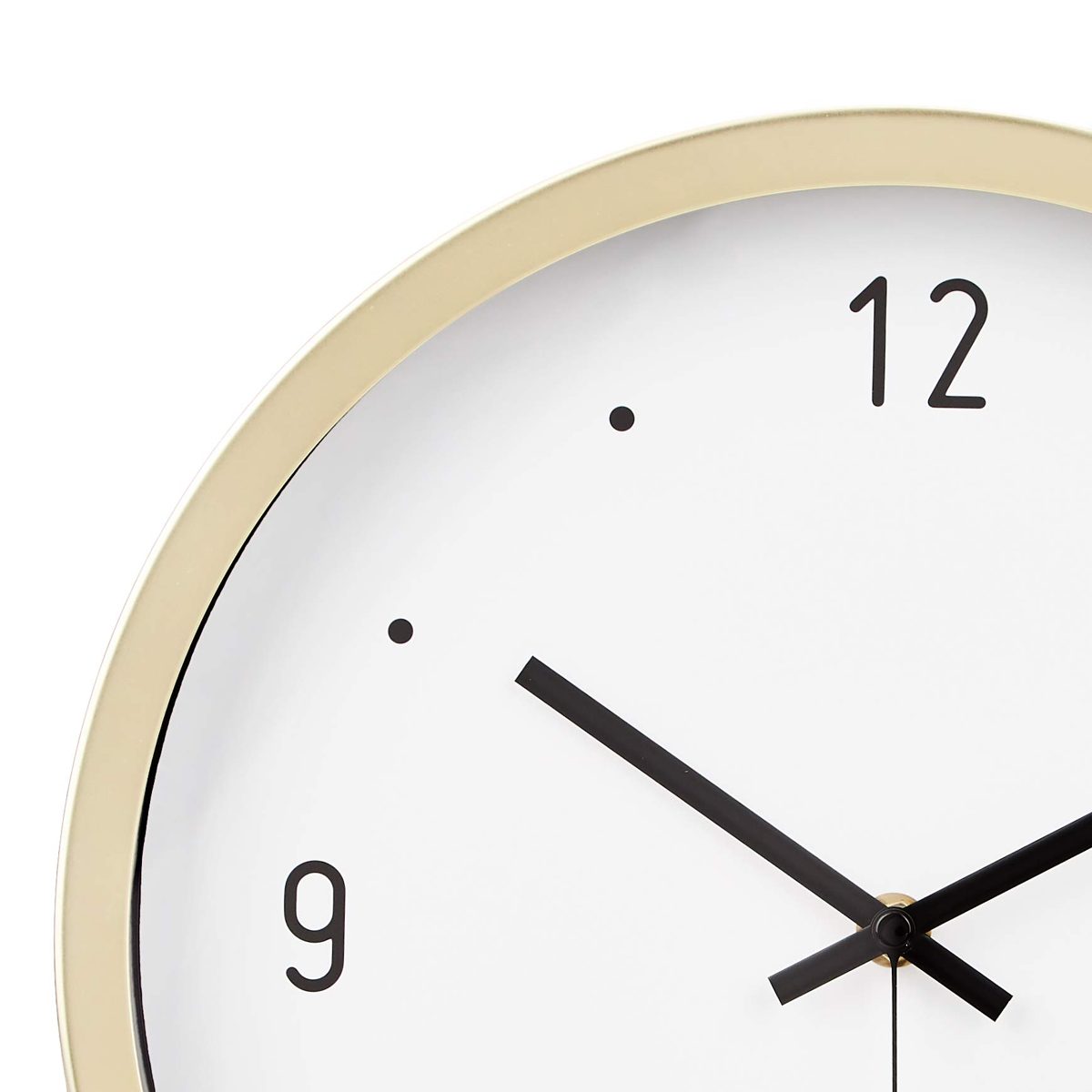 AmazonBasics 12" Brass Dot Wall Clock