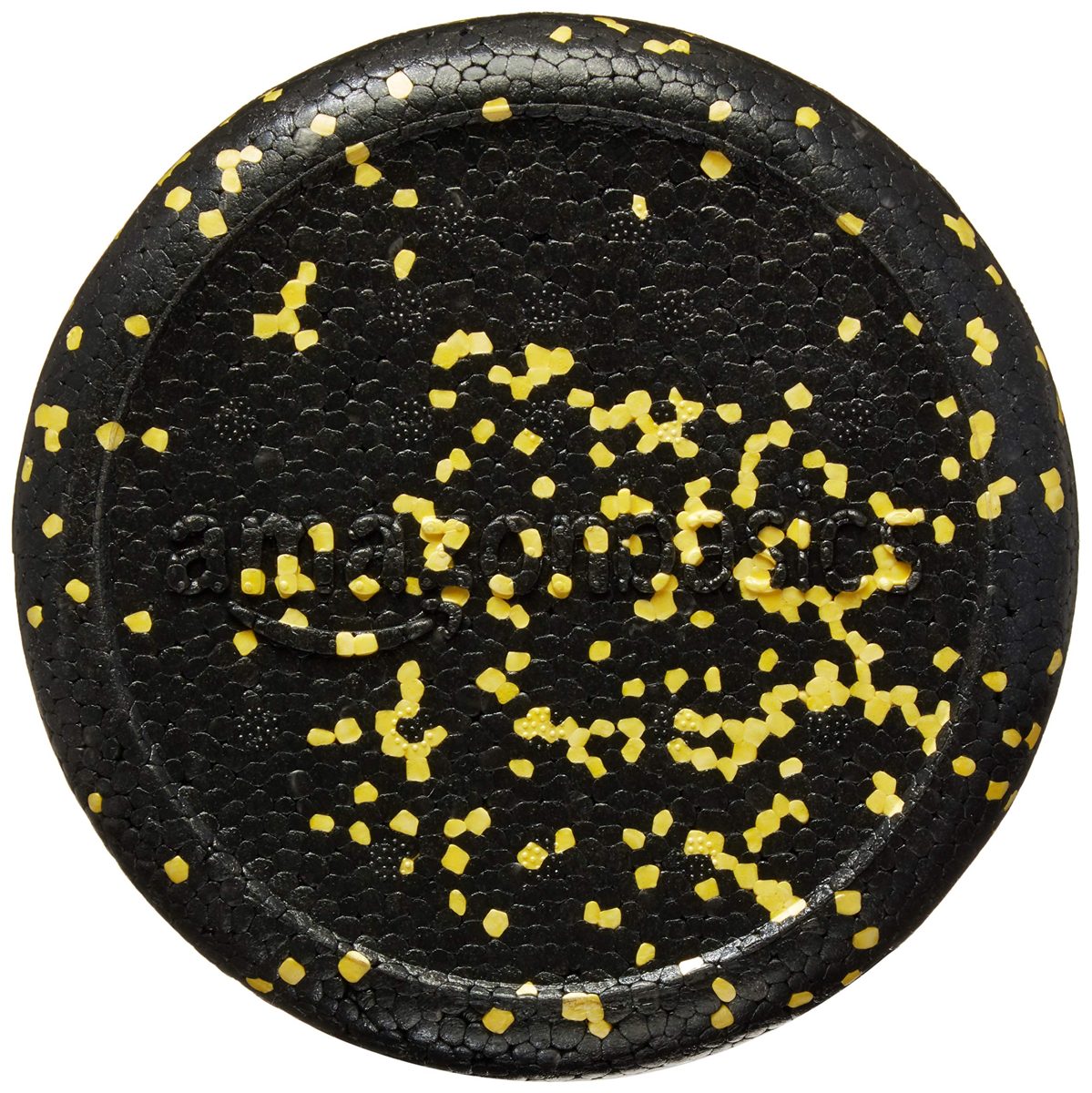 AmazonBasics High-Density Round Foam Roller, 12 Inches, Yellow Speckled
